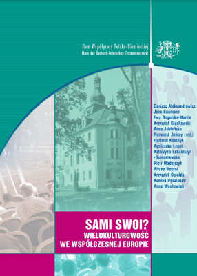 Okładka książki pt.: „<i>Sami swoi? Wielokulturowość we współczesnej Europie
</i>”