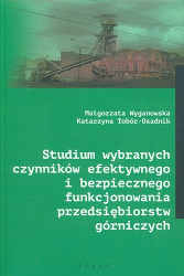 Okładka książki pt.: „<i>Studium wybranych czynników efektywnego i bezpiecznego funkcjonowania przedsiębiorstw górniczych </i>”